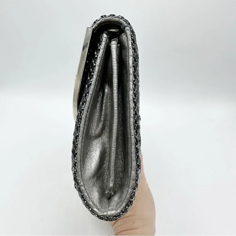 Marlo Vintage 80’s/90”s Black Mesh Clutch Evening Bag w/Convertable Chain‎